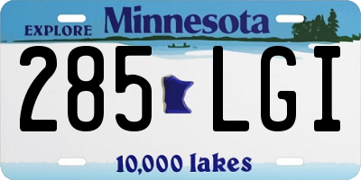 MN license plate 285LGI