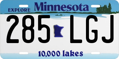 MN license plate 285LGJ