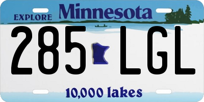 MN license plate 285LGL
