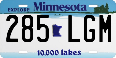 MN license plate 285LGM