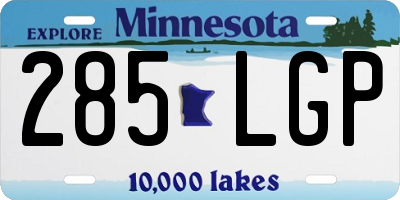 MN license plate 285LGP