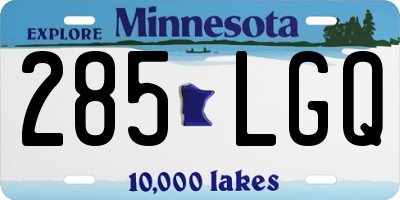 MN license plate 285LGQ