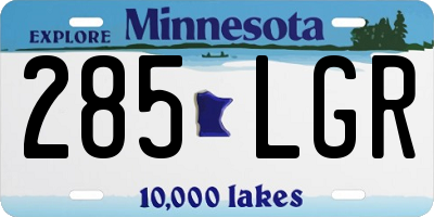 MN license plate 285LGR