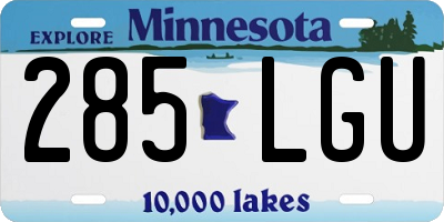 MN license plate 285LGU