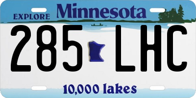MN license plate 285LHC