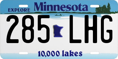 MN license plate 285LHG