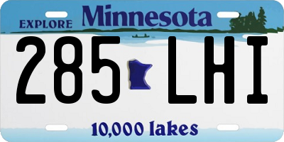 MN license plate 285LHI