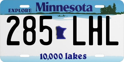 MN license plate 285LHL