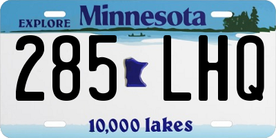 MN license plate 285LHQ