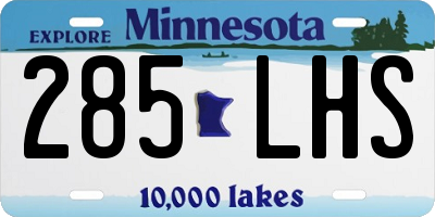 MN license plate 285LHS