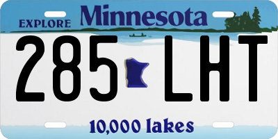 MN license plate 285LHT