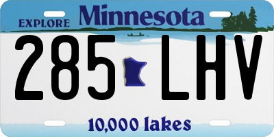 MN license plate 285LHV