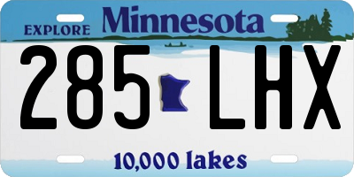 MN license plate 285LHX