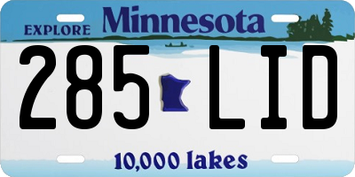 MN license plate 285LID