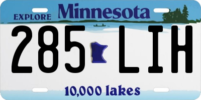 MN license plate 285LIH