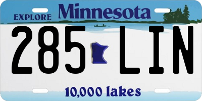 MN license plate 285LIN