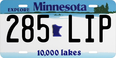 MN license plate 285LIP