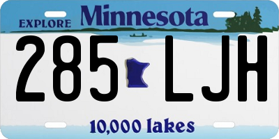 MN license plate 285LJH