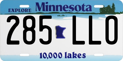 MN license plate 285LLO