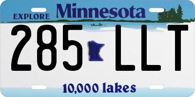 MN license plate 285LLT