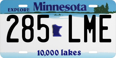 MN license plate 285LME