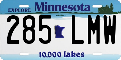 MN license plate 285LMW