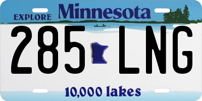 MN license plate 285LNG