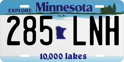 MN license plate 285LNH