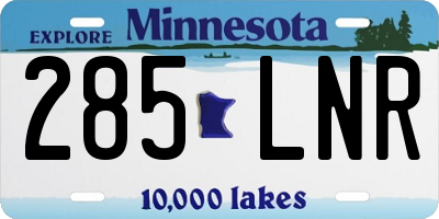 MN license plate 285LNR