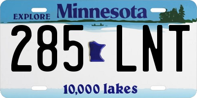 MN license plate 285LNT