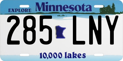MN license plate 285LNY