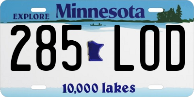 MN license plate 285LOD
