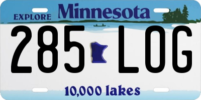 MN license plate 285LOG