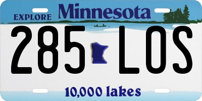 MN license plate 285LOS