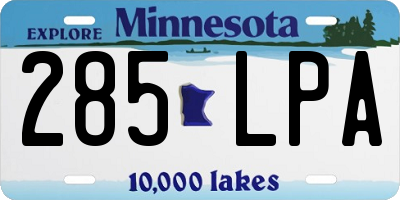 MN license plate 285LPA