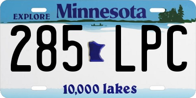 MN license plate 285LPC