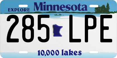 MN license plate 285LPE