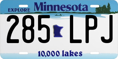 MN license plate 285LPJ
