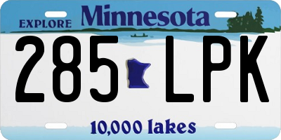 MN license plate 285LPK