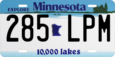 MN license plate 285LPM