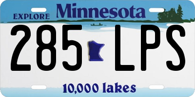 MN license plate 285LPS