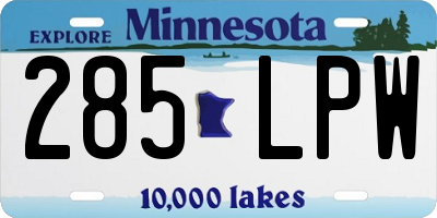 MN license plate 285LPW