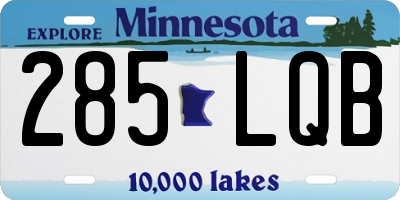 MN license plate 285LQB