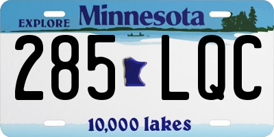 MN license plate 285LQC