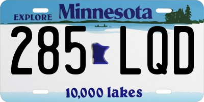 MN license plate 285LQD