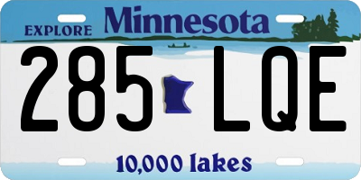 MN license plate 285LQE