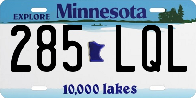 MN license plate 285LQL