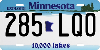 MN license plate 285LQO