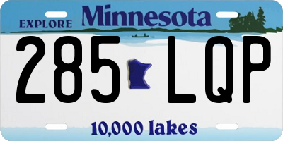 MN license plate 285LQP
