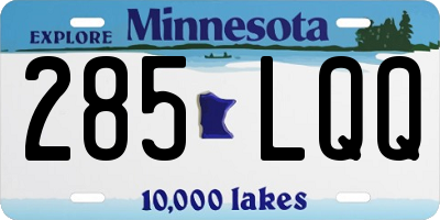 MN license plate 285LQQ